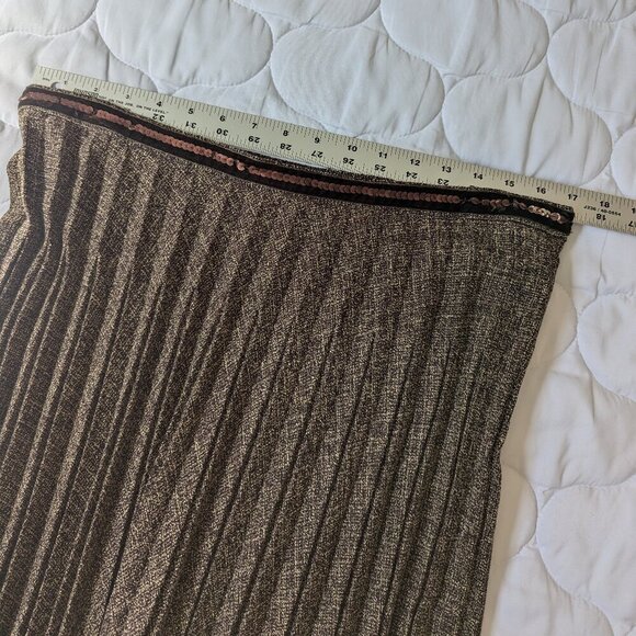 VINTAGE e-col-o-gie accordion pleated maxi skirt sequins and lace EUC 14 - Picture 5 of 9